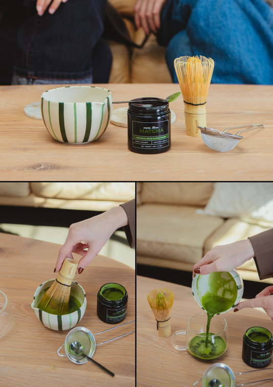 The Perfect Matcha Experience: Latte, Bowl, and Whisk