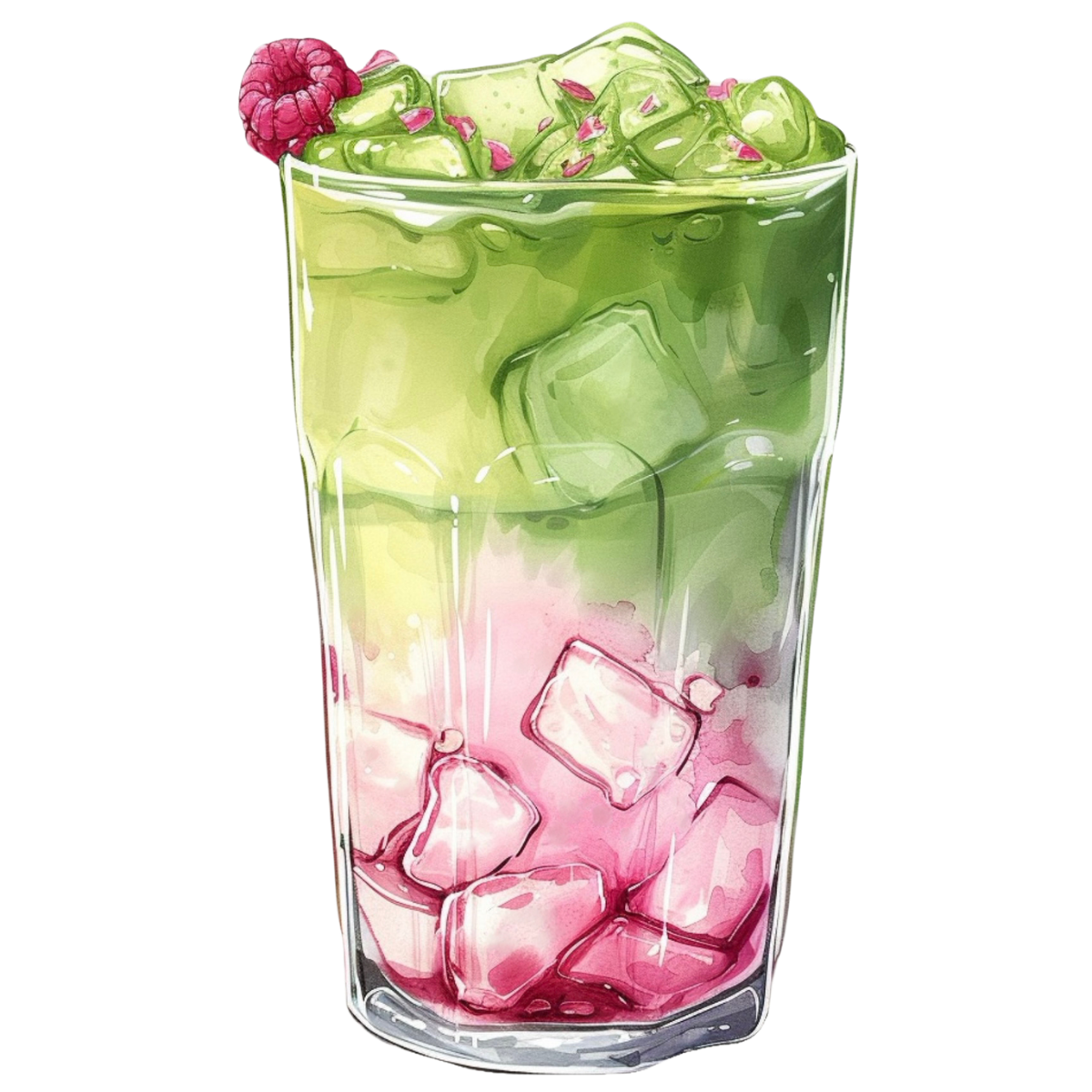 Raspberry Rose Matcha Latte
