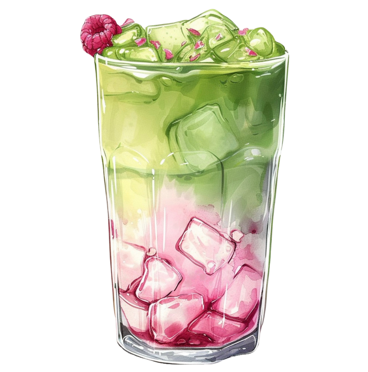Raspberry Rose Matcha Latte